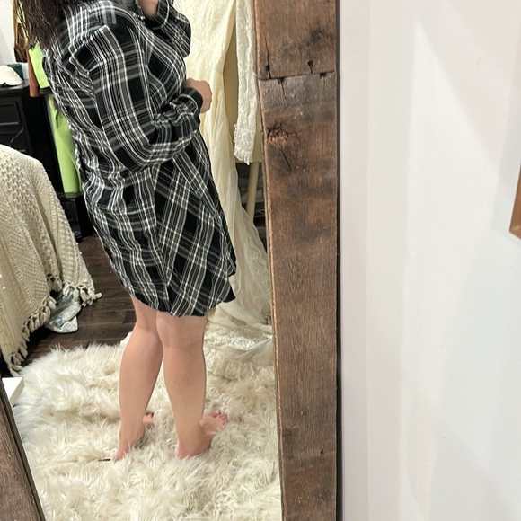 Lou & Grey by Loft Plaid Black and White Women's Dress size small - Picture 4 of 8